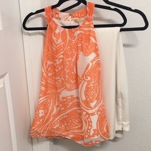 ✨ Moving sale 🚗- Lovely Banana Republic Orange Paisley Halter Top, 0
